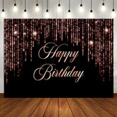 Schwarz rosa funkelnde Strings Geburtstagsparty Hintergrund